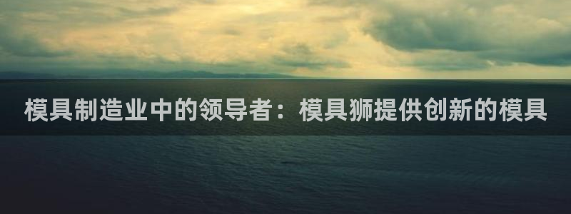 太阳集团游戏官方8722：模具制造业中的领导者：模具狮提供创新的模具
