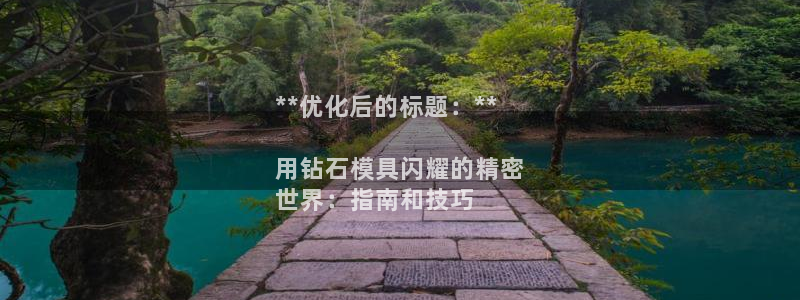 太阳成集团tyc33455cc：**优化后的标题：**

用钻石模具闪耀的精密
世界：指南和技巧