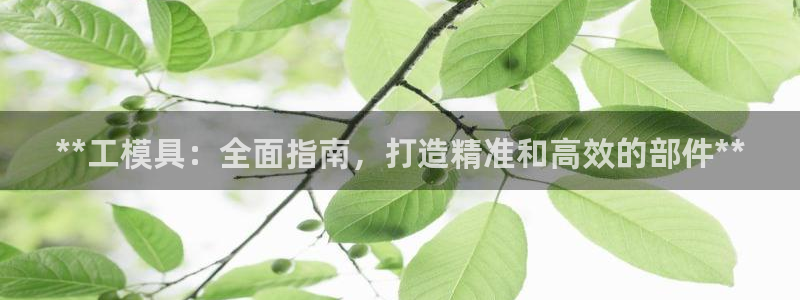 古天乐代言太阳集团线路检测：**工模具：全面指南，打造精准和高效的部件**