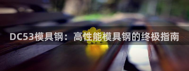 太阳地产老板：DC53模具钢：高性能模具钢的终极指南