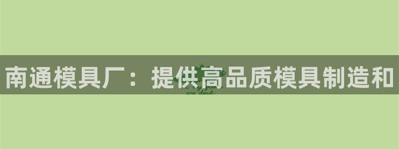 太阳软件：南通模具厂：提供高品质模具制造和