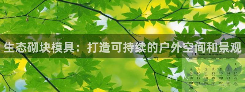 太阳集团电子游戏(中国)有限公司官网：生态砌块模具：打造可持续的户外空间和景观