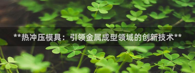 太阳gg登录：**热冲压模具：引领金属成型领域的创新技术**