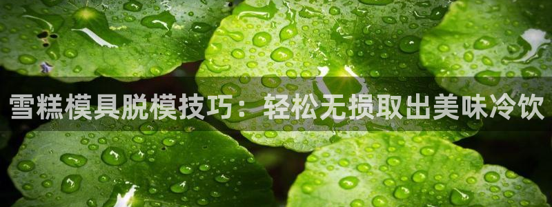 太阳成集团tyc234cc古天乐下载：雪糕模具脱模技巧：轻松无损取出美味冷饮
